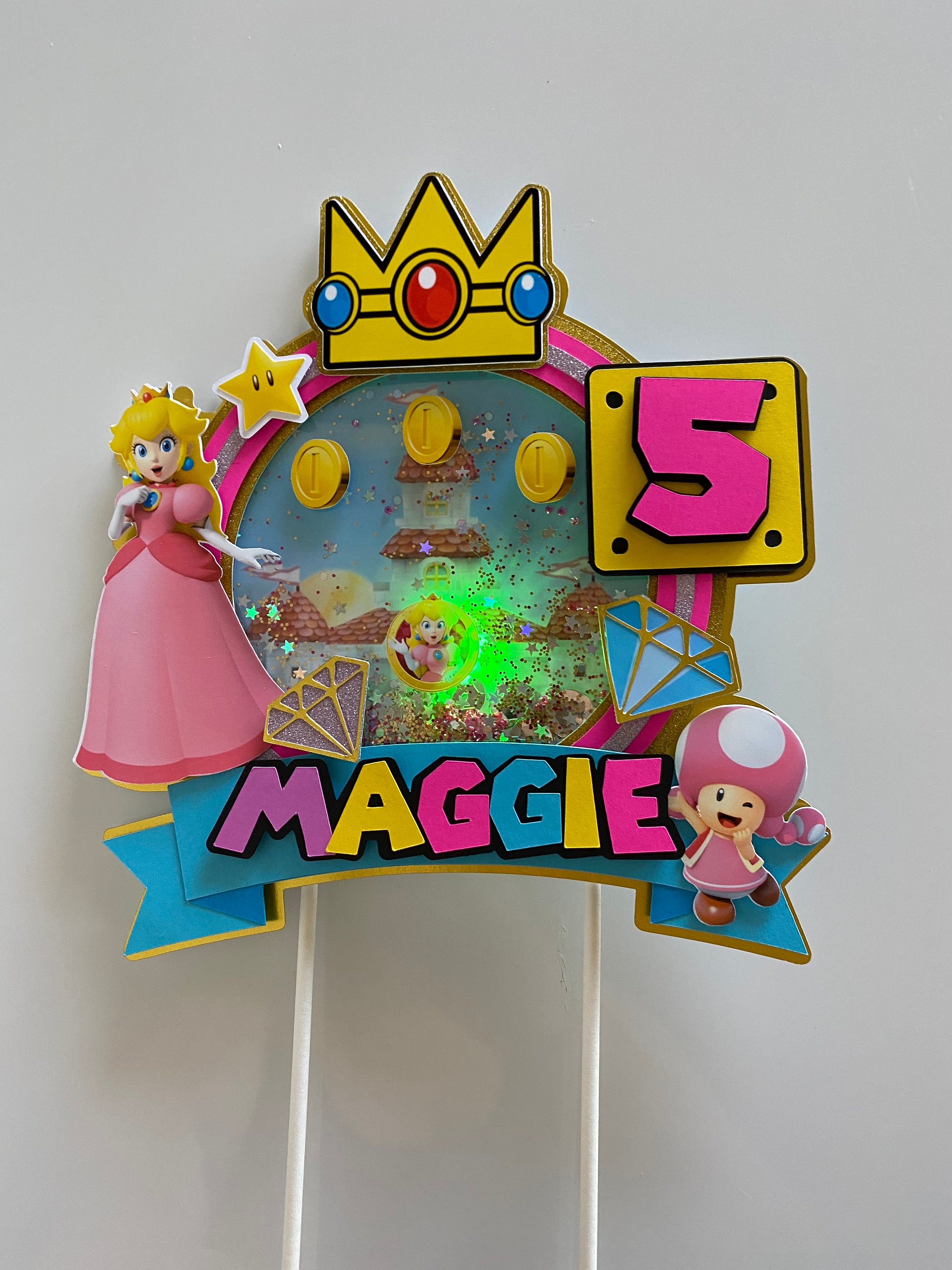 Princess Peach Cake Topper Super Mario Princess Cake Topper - Etsy UK