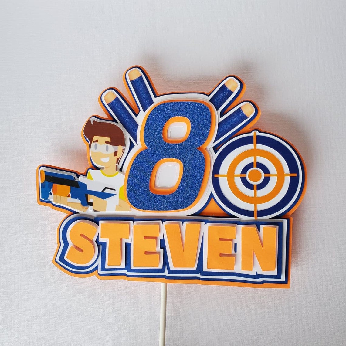 Nerf Gun Cake Topper Nerf Gun Birthday Decoration Etsy Nerf Gun Cake Topper Nerf Gun Birthday Decoration Etsy