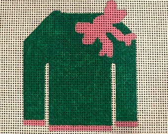 black sweater with bow on shoulder