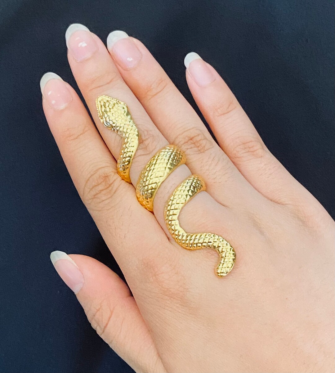 Amazon.com: ZMILY Snake Knuckle Ring Set for Women Teen Girls,Vintage  Stackable Adjustable Open Snake Rings Boho Goth Punk Reptile Serpent Finger  Rings Set Personality Fashion Jewelry Gifts (Snake Ring B): Clothing, Shoes