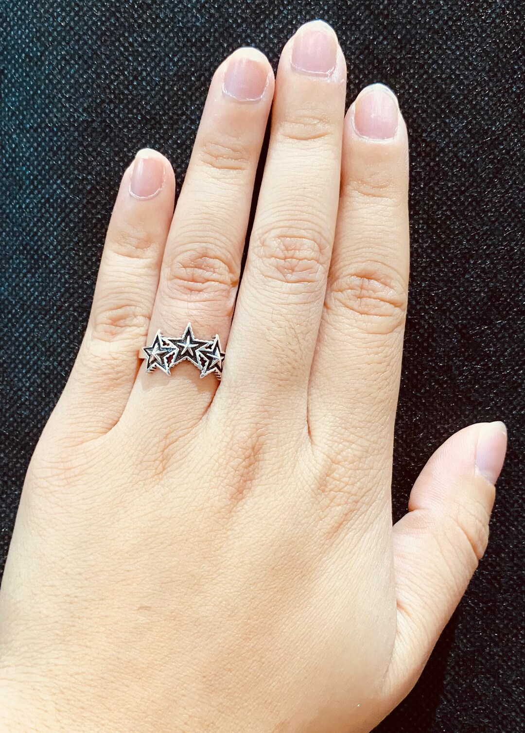 Star Ring Rock Star Jewelry Adjustable Cuff Ring Etsy