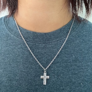Handmade Silver Chain Necklace | Cross Necklace | Gothic Necklace