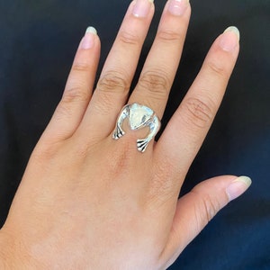 Silver Frog Ring | Frog Ring | Antique Cuff Ring | Adjustable Frog Ring