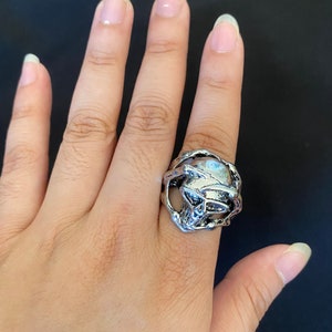 Silver Skull Ring | Gothic Ring | Mens Ring | Antique Skull Ring
