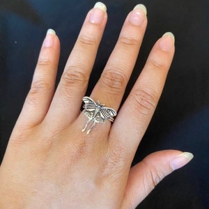 Butterfly Ring | Moth Ring | Silver Antique Ring