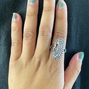 Adjustable Peacock Ring | Antique Silver Ring