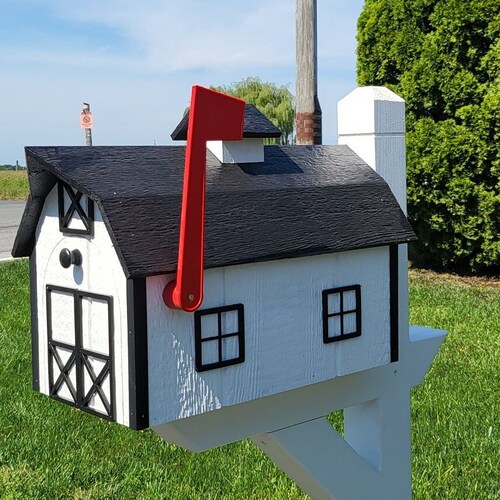 Amish Country Mailbox with Window & Door Trim main image 0