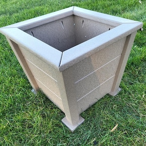 Planter Box - Garden Planter Box - Square Patio Planter - Rustic Farmhouse Planter -Amish Handmade