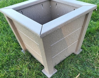 Planter Box - Garden Planter Box - Square Patio Planter - Rustic Farmhouse Planter -Amish Handmade