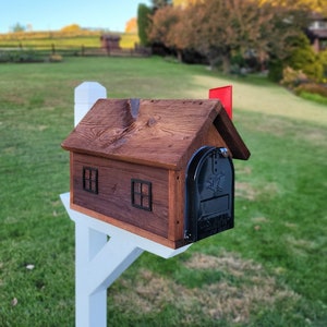 Rustic Mailbox Amish Handmade, With Metal Box Insert USPS Approved, Made With Wooden Rustic Reclaimed Lumber