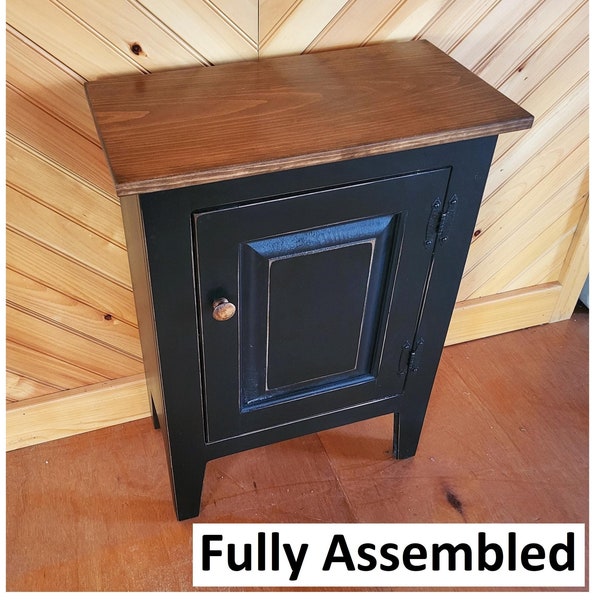 Gabinete hecho a mano - Muebles Amish - Mesita de noche - Decoración del hogar - Gabinete primitivo - Gabinete para chimenea - Gabinete de baño - Gabinete de cocina