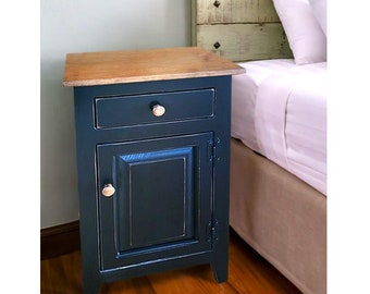 Cabinet with Drawer - Amish Furniture - Nightstand - Furniture - Home Décor - End Table - Rustic - Primitive - Case Goods - Amish Handmade