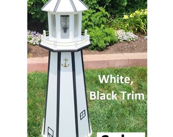 Lighthouse Solar Poly Made - Garden Decor