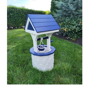 Garden Wishing Well- Yard Wishing Well - Poly - Amish Handmade