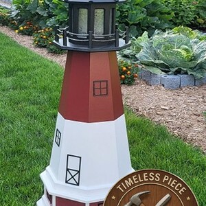 Barnegat Solar Lighthouse. Amish Made - Landmark Replica - Backyard ...