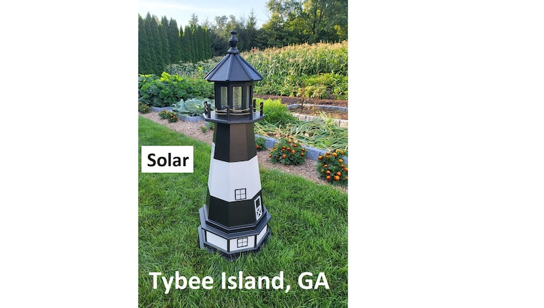 AmishArtisan Tybee Island Solar Lighthouse - Thumbnail 3