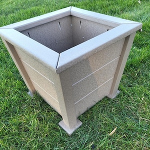 Planter Box - Garden Planter Box - Square Patio Planter - Rustic Farmhouse Planter -Amish Handmade