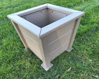 Planter Box - Garden Planter Box - Square Patio Planter - Rustic Farmhouse Planter -Amish Handmade