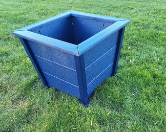 Planter Box - Garden Planter Box - Square Patio Planter - Rustic Farmhouse Planter -Amish Handmade