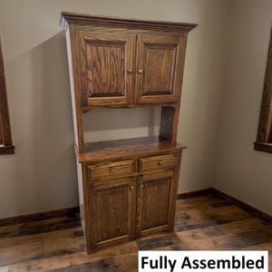 Amish Handmade Pantry Cabinet - Hutch Cabinet - Farmhouse - Kitchen Cabinet -Multipurpose - Cupboard - Storage - Rustic - Case Goods - Home