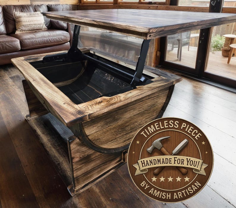 AmishArtisan Whiskey Barrel Coffee Table
