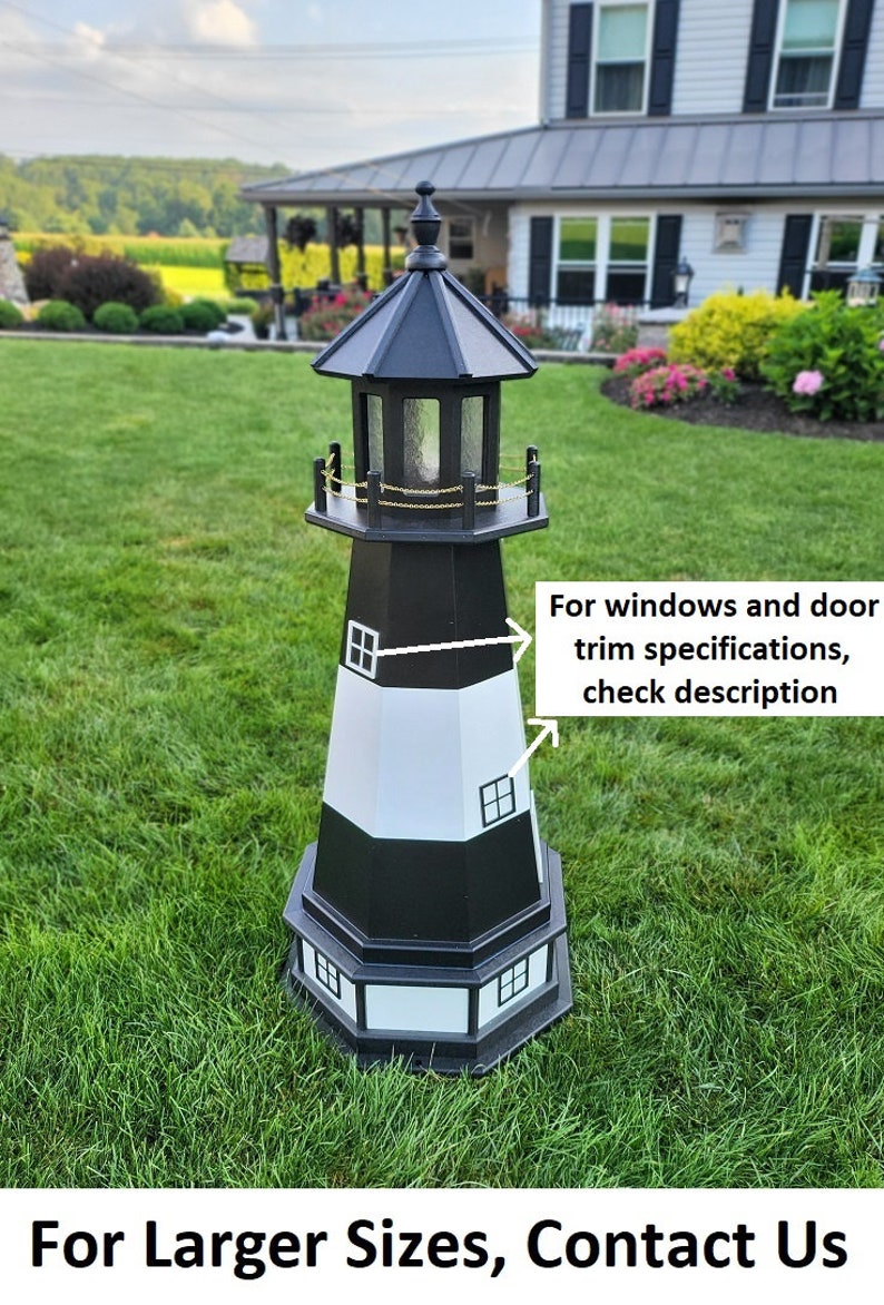 AmishArtisan Tybee Island Solar Lighthouse - Thumbnail 4