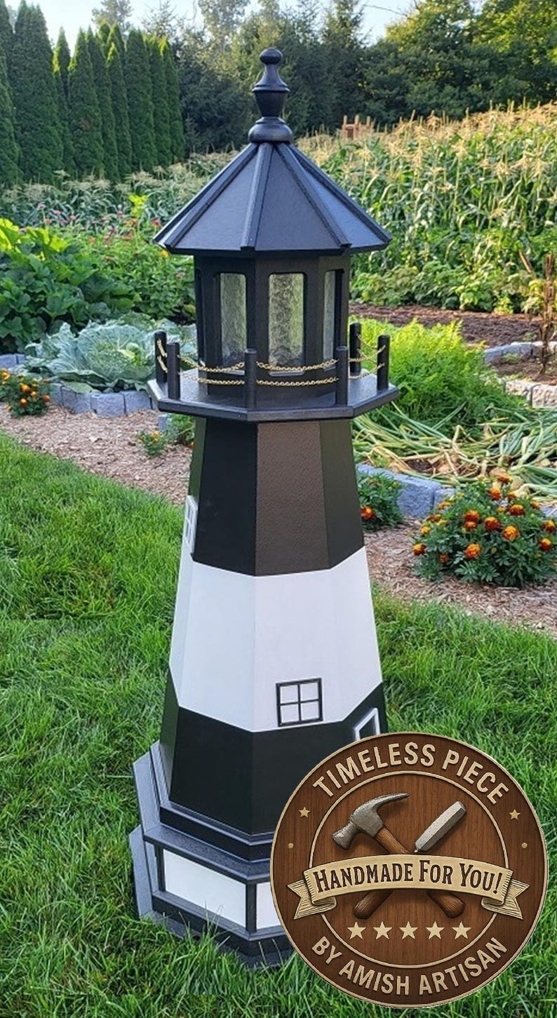 AmishArtisan Tybee Island Solar Lighthouse