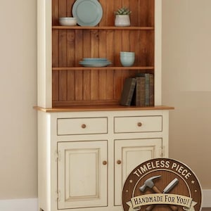 Amish Handmade Bookcase Cabinet - Large Cabinet Hutch- Multipurpose Cabinet Drawers - Farmhouse - Storage - Rustic - Case Goods -Home Decor image 3