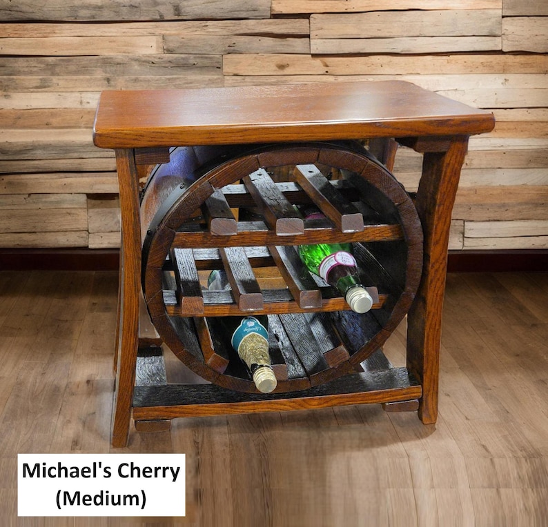 AmishArtisan Whiskey Barrel Wine Rack - Thumbnail 2