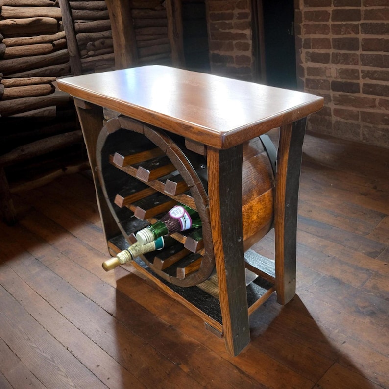 AmishArtisan Whiskey Barrel Wine Rack - Thumbnail 4