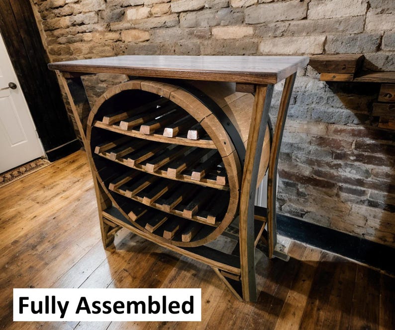 AmishArtisan Whiskey Barrel Wine Rack - Thumbnail 3