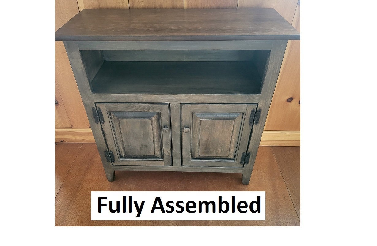 2 Door Cabinet - Amish Furniture - TV Stand - Primitive - Storage - TV Cabinet - Amish Handmade - Multipurpose Cabinet - Rustic - Case Goods