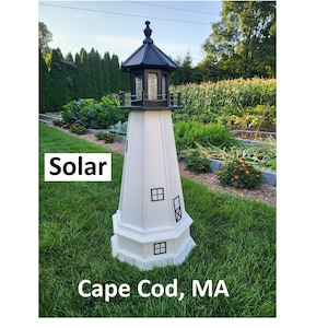 Cape Cod Race Point Solar Lighthouse - Exterior Lighthouse -  Amish Made - Landmark Replica