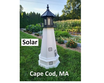 Cape Cod Race Point Solar Lighthouse - Exterior Lighthouse -  Amish Made - Landmark Replica