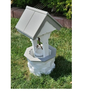 Garden Wishing Well- Yard Wishing Well - Poly - Amish Handmade