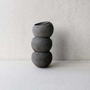 Set van 3 ronde betonnen plantenbakken | Bol minimalistische betonnen plantenbakken | Vetplantenpotten