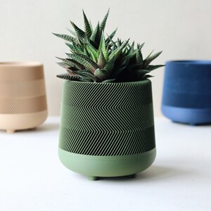 A closer look at Zigzag Texture Planters Home Decor