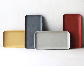 Coffee table tray, Vanity square concrete tray for planters, Trinket dish, Planter saucer, Tray for candles, Jewelry tray, Handmade plate