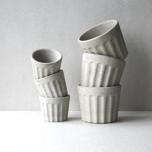 Concrete planter pot | Scandinavian minimalistic plant pot | Concrete planter set | Two different sizes   | Planter vase