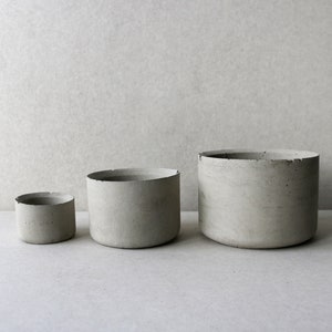 Betonpflanzgefäße Runde minimalistische Pflanzgefäße aus Beton Sukkulenten-Pflanztöpfe Bild 10