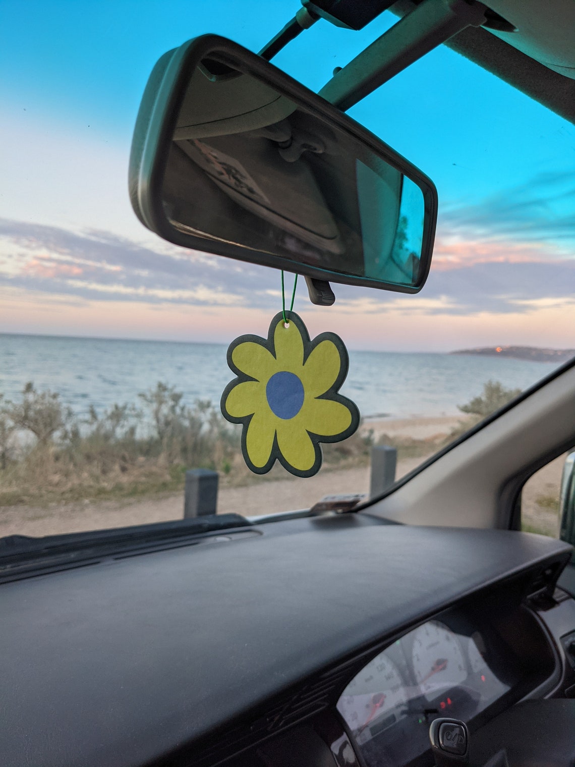 Flower Car Air Freshener Double Sided Etsy