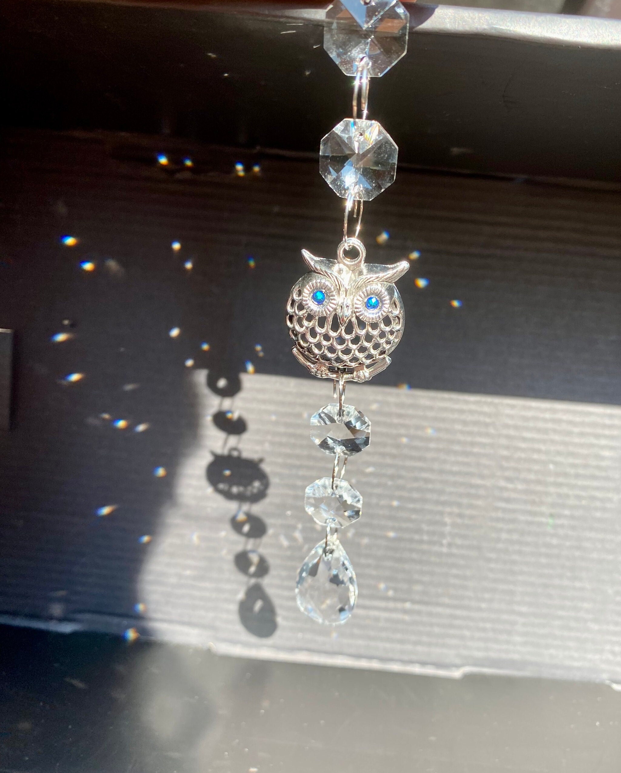Attrape-Soleil en Perles de Cristal de Couleur pour fenêtre ou extérieur à  Suspendre,Yeurié