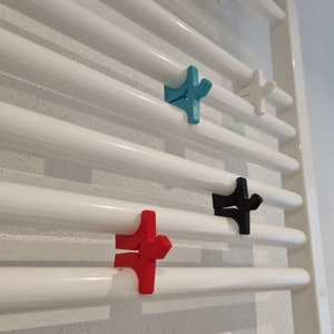 3x crochets porte-serviettes REVE pour radiateurs de salle de bain universels image 2
