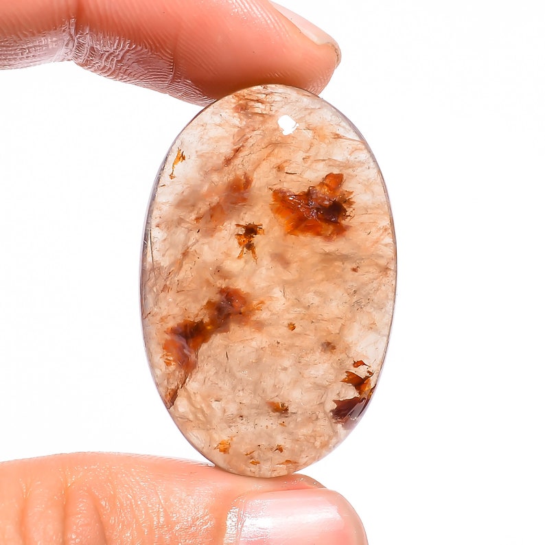 Cherry Quartz For Pendant Making Gemstone SS 958 Oval Shape 35X23X7 mm 48Crt Marvelous CHERRY QUARTZ Cabochon Loose Gemstone