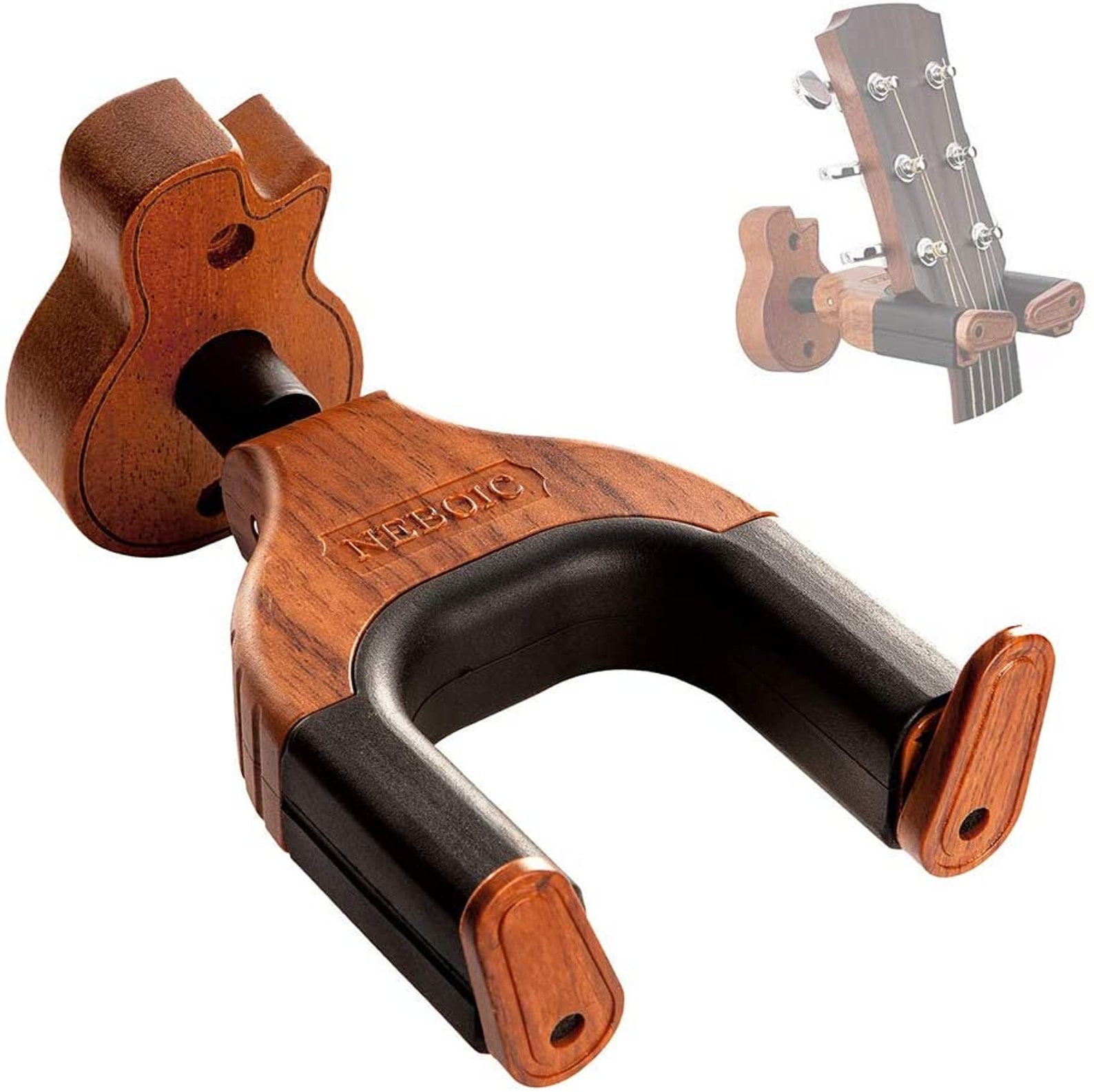 Guitar Wall Mount Auto Lock Guitar Wall Hanger Hard Wood Etsy