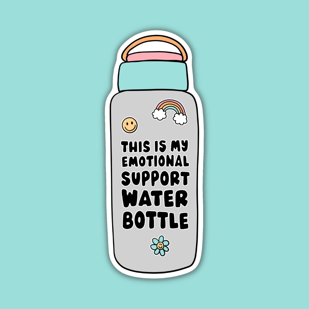 This is My Emotional Support Water Bottle Vinyl Sticker - Etsy