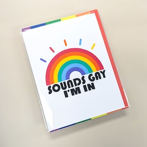Carte de voeux LGBTQ+ Rainbow Pride, carte Friend Pride, carte d'encouragement Gay Pride