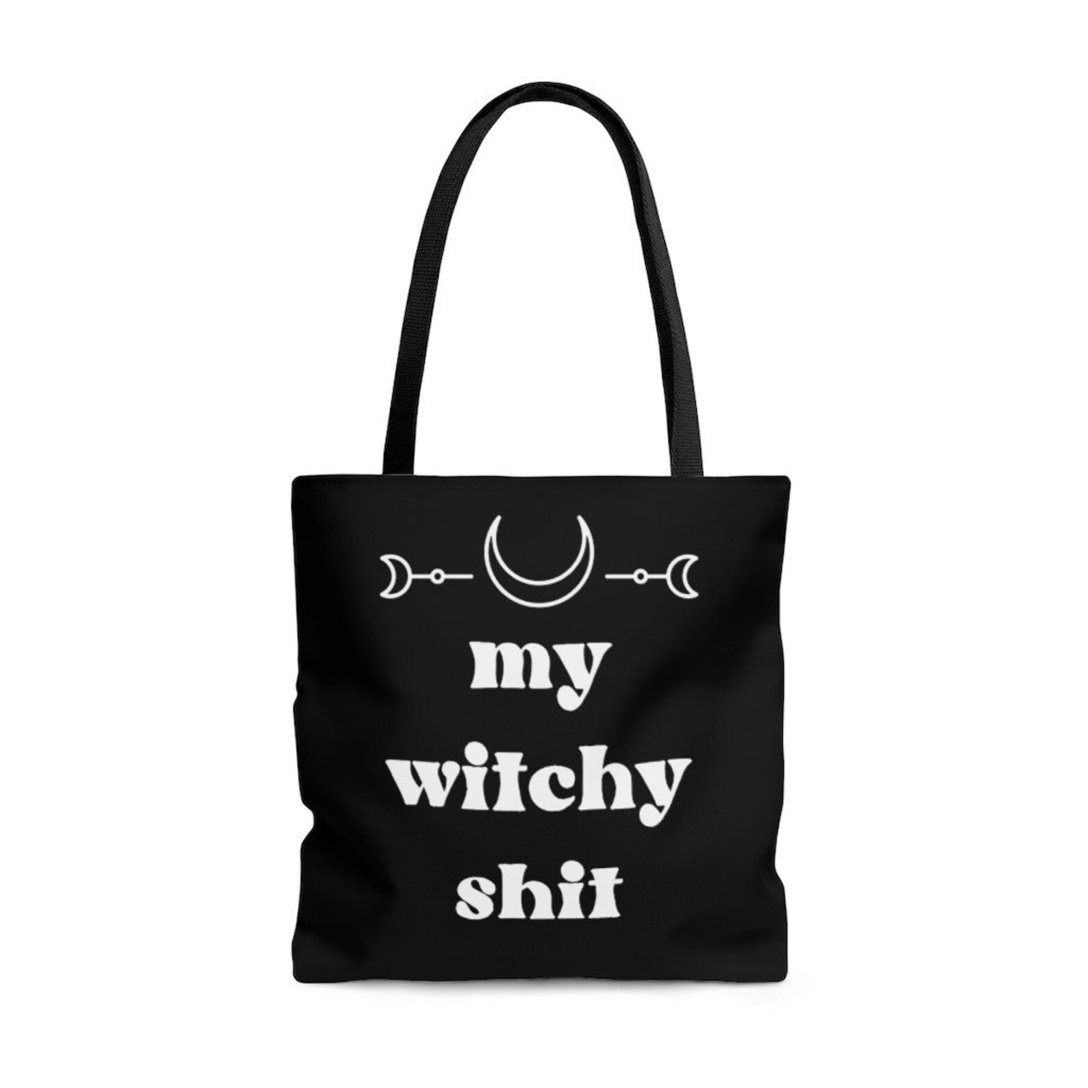 My Witchy Shit Black Tote Bag Witchy Bag Gift for Witch | Etsy