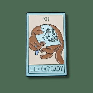 The Cat Lady Tarot Card Enamel Pin