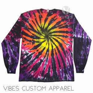 Dark Sunet Spiral tie dye unisex T-shirt
